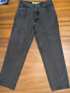 Vintage 90’s Abercrombie & Fitch USA Light Black Denim Jeans 36 S (33x30) Taper - Picture 1 of 16
