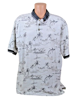 Camisa Polo BOCA CLASSICS Para Hombres Talla XLT Pesca en Alta Mar Tropical 100% Algodón Foto 1 de 4