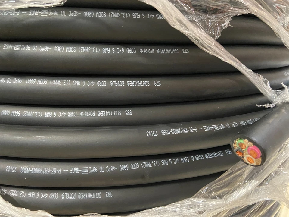 Cable 6/4 SOOW 100 FT EE. UU. Portátil Exterior/Interior 600 V Cable Flexible NUEVO Foto 1 de 1