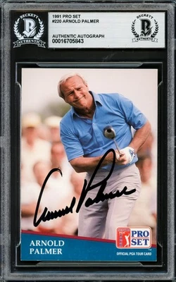 Arnold Palmer Autographed Signed 1991 Pro Set Card #220 Beckett BAS #16705843 - Image 1 of 2
