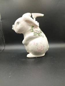 Pfaltzgraff Tea Rose Bunny Hand Soap Lotion Dispenser Bottle Rabbit - Picture 1 of 4