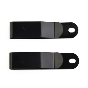 Steel Belt Clip Electroplating Matte Black Manganese Small Stainless Steel 2pcs - Picture 1 of 12