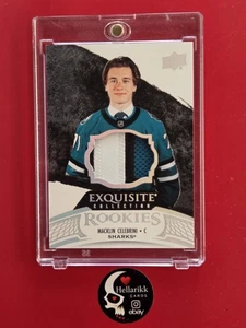 2024-25 Macklin Celebrini /99 Exquisite Collection Rookie Patch RP-MC Sharks RC  - Bild 1 von 2
