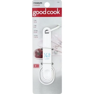 Goodcook White Plastic Measuring Spoon (4-Piece) 19865 Goodcook 19865 - Picture 1 of 1