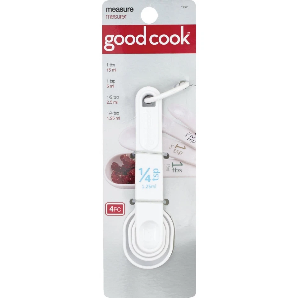 Goodcook White Plastic Measuring Spoon (4-Piece) 19865 Goodcook 19865 - Image 1 of 1