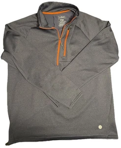 LL Bean Jacket Adult XL Tall Blue 1/2 Zip Pocket Slightly Fitted Sweatshirt Mens - Picture 1 of 9