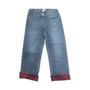 M1606 JEANS BIMBA BURBERRY GIRL KIDS DENIM DELAVE' TROUSERS - Picture 1 of 4