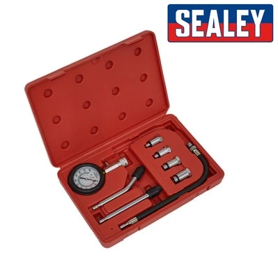Sealey Compression Tester - Pertol Engines - 8pc Kit in Storage Case - CT955 - Image 1 of 4