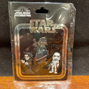STAR WARS CELEBRATION 2022 EXCLUSIVE ORIGINAL TRILOGY 3-PACK PIN SET - Picture 1 of 6