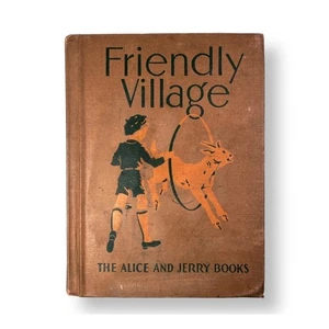 Friendly Village, Vintage Schoolbook Reader, Children's Storybook, Illustrated - Bild 1 von 8