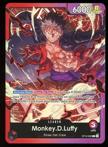 Monkey.D.Luffy - ST10-002 - Leader -Foil - NM - English - One Piece Card Game - Picture 1 of 2