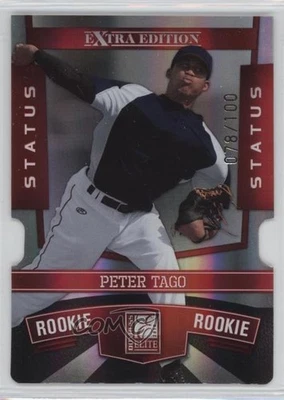 2010 Donruss Elite Extra Edition Rookie Status Red Die-Cut /100 Peter Tago #183 - Image 1 of 2