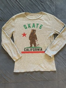 Old Navy Mujer Manga Larga Gris Térmico "Skate California" Talla XL 14-16 - Imagen 1 de 6