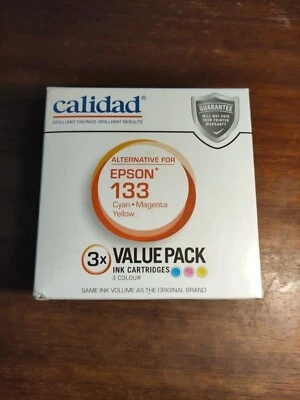  Epson 133 ink Calidad CTP 253 3x Value Pac yellow Magenta Cyan Epson 133. - Image 1 of 4