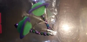PLANET SOLAR SPACE EARRINGS UNUSUAL HOOK STYLE SUPER NOVETY GIFT FANCY DRESS - Picture 1 of 1