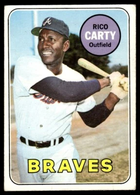 1969 Topps Rico Carty Atlanta Braves #590 Set Break Foto 1 de 2