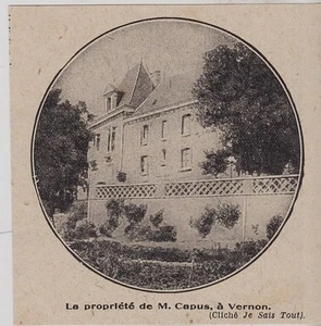 1913 -- DAS EIGENTUM VON M. CAPUS A VERNON 3F735 - Bild 1 von 1