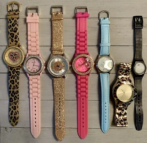 7 Women’s Fashion Watches Betsy Johnson Geneva And Unbranded Watch Lot - Picture 1 of 4
