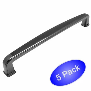 *5 Pack* Cosmas Cabinet Hardware Black Nickel Handle Pulls #4392-128BN - Picture 1 of 1