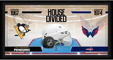 Penguins vs. Washington Capitals FRMD 10" x 20" House Divided Hockey Collage Cover