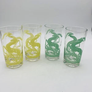 Gazelle Impala Leaping Highball Tumblers Federal Glasses Set 2 Vintage - Picture 1 of 11