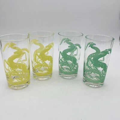 Juego de 2 vasos federales Gazelle Impala Leaping Highball vintage Foto 1 de 4