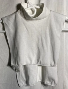 Vntg Baar & Beards Cotton Polyester Half Top Collar Women's White USA - Picture 1 of 4