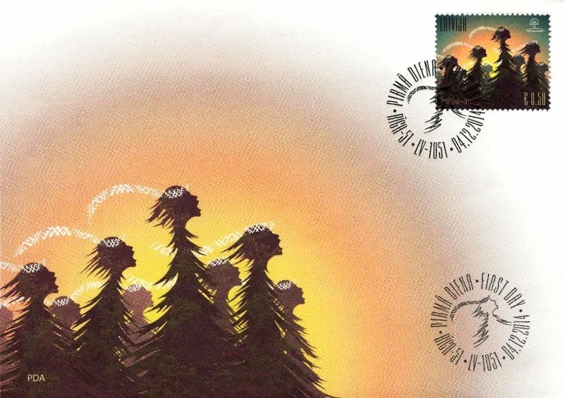 Latvia 2014 (22) Pride of Latvia - Singing Trees (unaddressed fdc) - Image 1 of 1