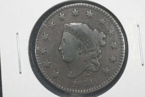 1831 Coronet Head Large Cent, Choice Very Good Cover