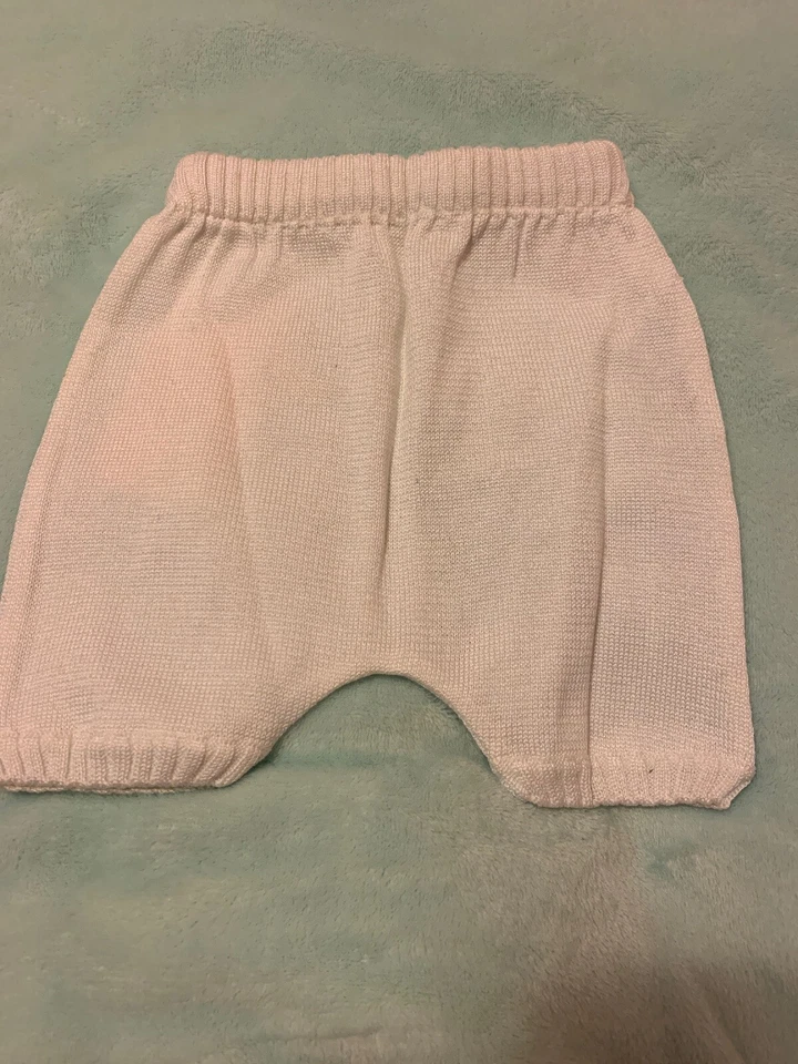 Newborn Cover Up Shorts White 3 Mo - Image 1 of 1