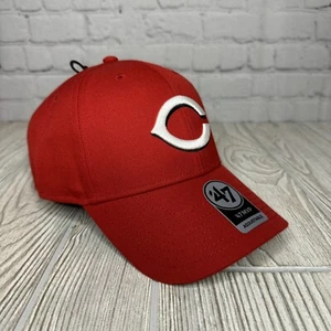 Cincinnati Reds Logo Hat Cap Adjustable OSFA Hook Loop 47 Bran MVP MLB New - Picture 1 of 8