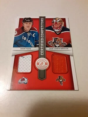 2013/14 Totally Certified Competitors Dual Jerseys INSERT Foote/Vanbiesbrouck WR - Image 1 of 2