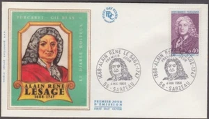 FRANCIA Sc # 1211.1 FDC ALAIN RENEELE SAGE, NOVELISTA y Dramaturgo - Imagen 1 de 1