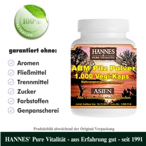ABM Pilz Pulver 1.000 Vegi-Kaps - Beste HANNES' Qualität - Bild 1 von 1