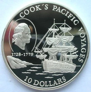 Niue 1992 Pacific Voyages 10 Dollars Silver Coin,Proof - Picture 1 of 2