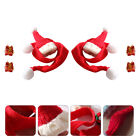 2 Sets Weihnachtshut und Schal - Miniatur - Geschenkboxen (rot)