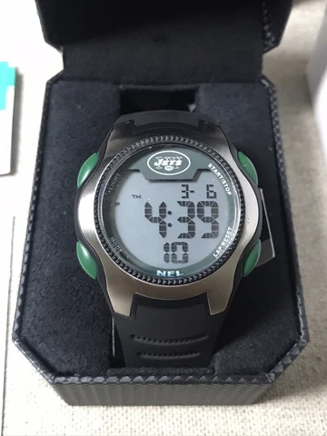 Genuine NY New York Jets Game Time NFL Digital Watch Complete in Box Cover