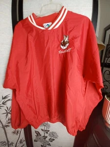 Augusta Jacket Windbreaker Pullover Red V-Neck Nations Baseball Logo Sz M - Picture 1 of 5