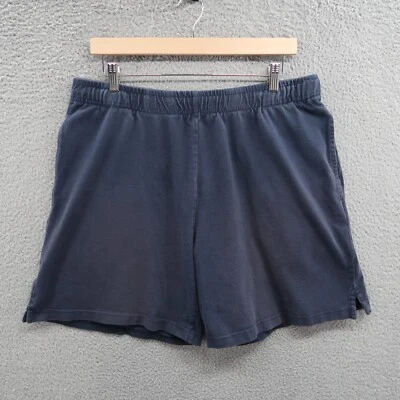 Lands End 短裤男式大号 36-38 蓝色抽绳弹力腰围活动 — 第 1/4 张图片