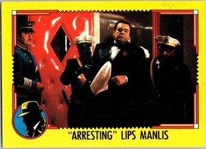 1990 Arresting Lips Manlis 28 Topps Calling Dick Tracy Trading Card TC CC