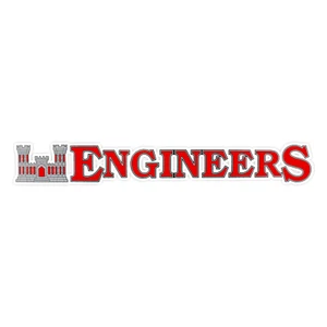 Engineers Army Window Strip Bumper Sticker Military Vinyl Soldier Decal 5" - Picture 1 of 3