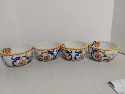 098CAPR Melamine Capri Dessert Bowls, set of 4, white multi,large - Image 1 of 4