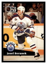 1991 Pro Set  #534 Josef Beranek - Edmonton Oilers  RC