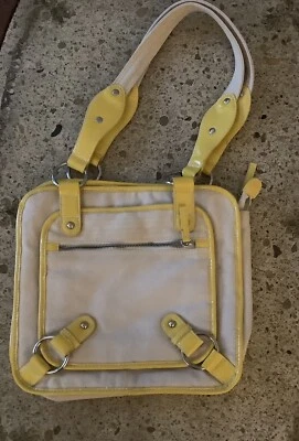 BARNEYS Нью-Йорк холст сумка с короткими ручками Pocketbook Дамская сумка сумочка - Изображение 1 из 4