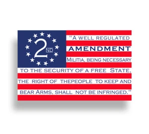 2nd Amendment Sticker USA American Cup Car Window Bumper Gun Flag Vehicle Decal - Picture 1 of 2