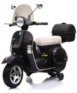 Vespa Elektro für Kinder Piaggio Px 150 12v Mit Koffer Rollen Räder Gummi - Bild 1 von 12