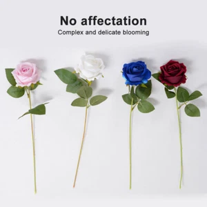 12 Pcs Artificial Rose Flowers Bulk with Long Stem Fake Roses Silk Realistic - Picture 1 of 26