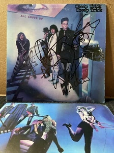 Cheap Trick "All Shook Up" Epic 1980 White Label Promo Inner / FULLY AUTOGRAPHED - Picture 1 of 10