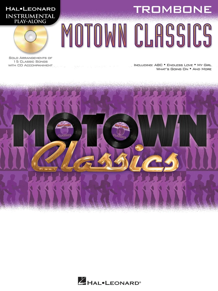 Motown Classics Trombone Solo Sheet Music 15 Pop R&B Song Play-Along Book CD - Image 1 of 1