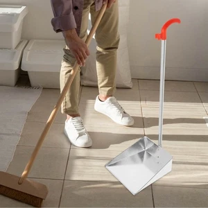 2 Pack Stainless Steel Bucket Factory Cleaning Dustpan Office Outdoor - Picture 1 of 12
